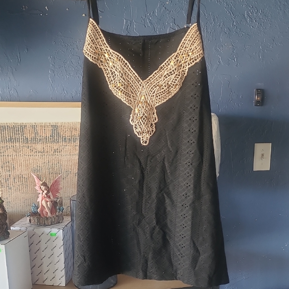Black Cami with Lace Detail